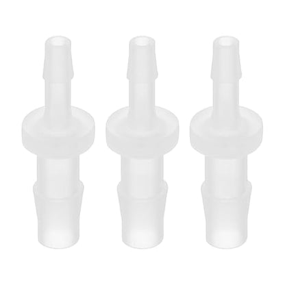 PATIKIL Hose Barb Reducer, 3 Pcs 1/4" to 5/32" Hose ID Connectors Joint Plastic Pipe Fitting Splicer Mender Union Adapter for Air Water Fuel Gas Aquarium, White - size: 1/4" to 5/32"
