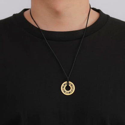 TEAMER Shema Yisrael Necklace Jewish Prayer Hear O Necklace Stainless Steel Hebrew Pendant Religious Vintage Jewelry for Men Women - style: Rope Chain - Gold