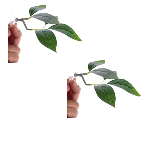 2Pcs Betta Fish Leaf Pad,Plastic Plant Betta Hammock Leaf Bed,Simulating The Natural Habitat Aquarium Décor Plastic Plants for Betta Spawning Grounds,Suction Cup Betta Breeding Resting Bed