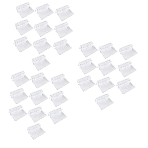 Yardwe 30pcs Fish Tank Cover Holder Acrylic Bracket for Aquariums Easy Installation Support for Covers for Fish Tanks and Pet Boxes - color: Transparentx3pcs, size: 5x4cmx3pcs