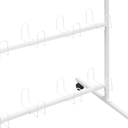 5 Tiers Boxing Gloves Drying Rack, Boxing Glove Storage with 4 Universal Wheels for 20 Pairs Gloves, Boxing Glove Storage Show Rack for Gym, Home, Boxing Training Room (White)