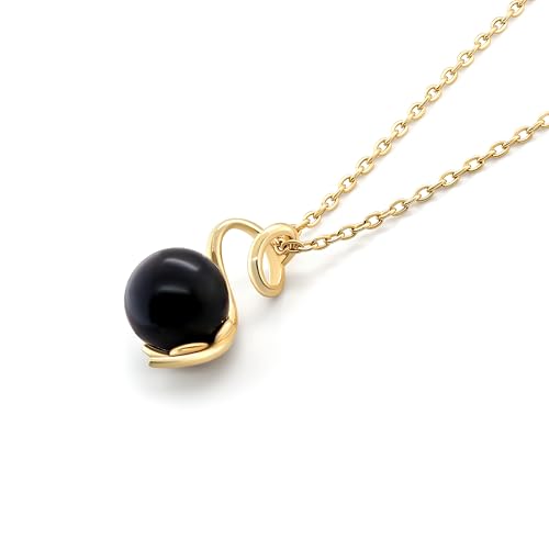 TRYNDI Tahitian Black Pearl Necklaces for Women - Wife Christmas Gift Ideas - style: Black Pearl Twist
