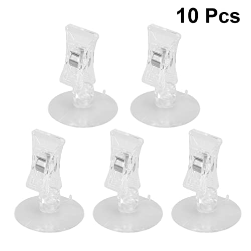 BESPORTBLE Aquarium Tool 10pcs Fish Tank Suction Cup Feeding Clips Easy Install/uninstall Feeding Accessory