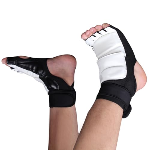 Taekwondo Foot Protector Double Fixation Elastic Cloth Surrounding Design for Kids - size: X-Small
