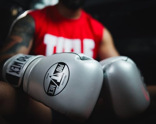 Title Boxing Pro Mex Professional Edge Training Boxing Gloves - color: Silver, size: 14 oz