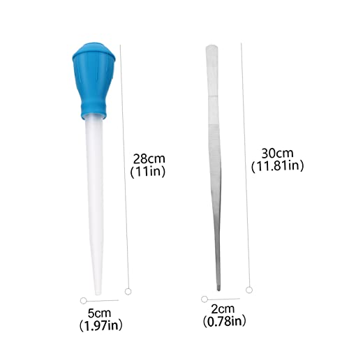 BESPORTBLE 3pcs Aquarium Cleaning Tools Stainless Steel Tweezers Pipette Dropper for Fish Tank Maintenance for Plant Care Waste Removal Lightweight Durable Design