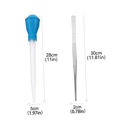BESPORTBLE 3pcs Aquarium Cleaning Tools Stainless Steel Tweezers Pipette Dropper for Fish Tank Maintenance for Plant Care Waste Removal Lightweight Durable Design