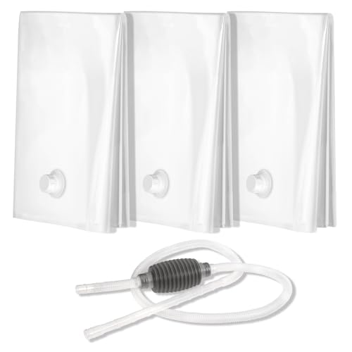 Buzzlett 3 Pcs 40 Gallon Water Storage Bladder, Foldable and Resuable | Heavy Duty Food-Grade Plastic Bag, BPA-Free, Ideal for Emergency Water Bank, Camping, Gardening & Agricultural Irrigation