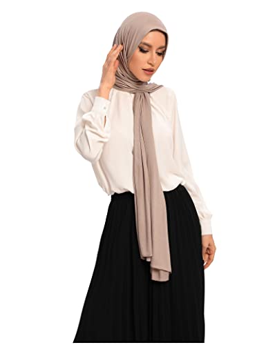 Txmout Premium Jersey Hijabs for Women - Cotton Muslim Scarfs - color: Sand