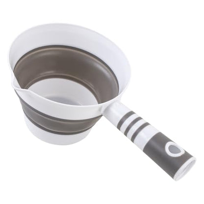 Folding Water Ladle for Bath Collapsible Water Scoop Bath Ladle Grey | for Kitchen Bathroom - size: Grey