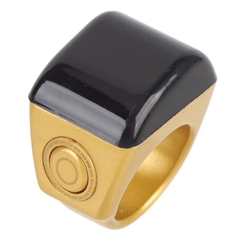 GLOGLOW Smart Tasbih Zikr Ring Digital Tasbeeh Counter Smart Ring with IP67 15-Day Battery Counts for Muslim Islamic Prayer Reminder - size: 20mm