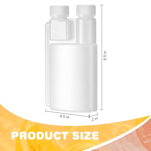 CHENGU Plastic Flask with Built in Shot Glass Measuring Bottles Graduated Chamber with Caps Liquid Dispenser for Liquids to Store and Pour for Concerts Travel Camping Party(1 Pc,16.9 Oz, 0.84 oz) - size: 16.9 oz, 0.84 oz