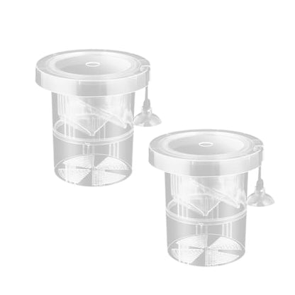2PCS Floating Aquariums Breeding Box for Safe Fish Spawning and Fry Protections Reusable Nursery Divider - size: Short