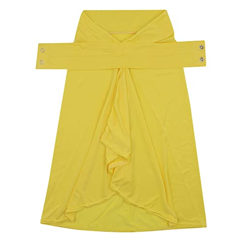 Suillty Fashion Muslim Hijab for Women Instant Snap Fastener Hijab Inner Cap Full Cover Head Wraps Scarf Islam Turban Caps - color: Yellow