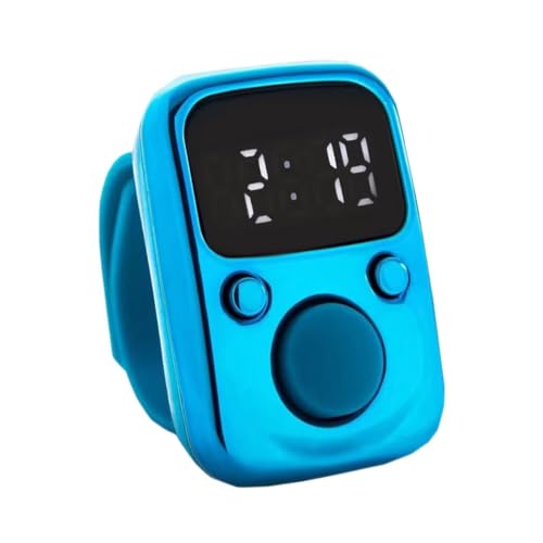 Clicker Counter Portable Hand Finger Counting Clicker | Smart for Family Friends Home Young People Elderly Office Daily Wear - color: Blue