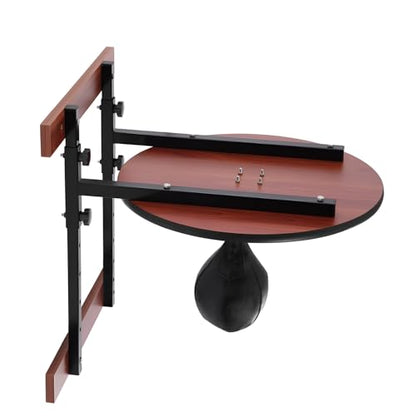 Speed Bag Platform Kit, Wall Mounted Boxing Training Equipment with 360° Swivel Speed Bag, Adjustable Height Steel & Wood Platform for Home Gym Professional
