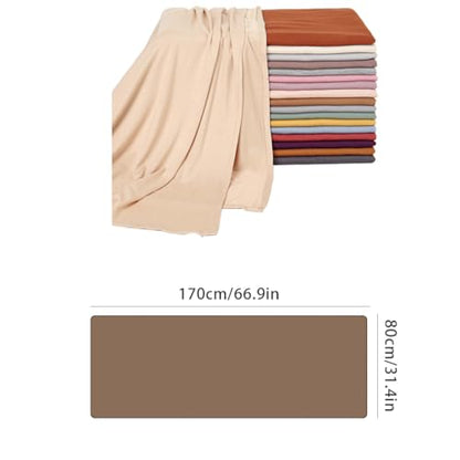 Soft Stretch Head Wrap Scarfs Long Turban Head Wrap Tie for Women - color: Beige