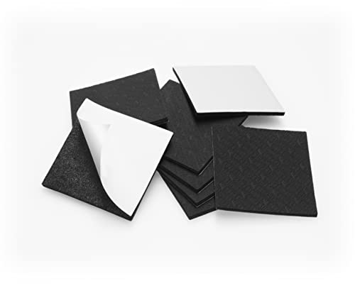 Slipstick GorillaPads Non Slip Furniture Pads/Gripper Feet Floor Protectors (Set of 8) Premium 3 Inch Square Self Adhesive Rubber Stoppers for Furniture Legs, Black, CB155-8 - size: 3" Square x 8