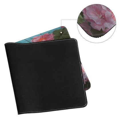 Large Size Gaming Mouse Pad Flamingo Love Flowers Desk Mat Non-Slip Base Waterproof Desktop Writing Pad for Office Home - color: Flamingo Love Flowers, size: 40X75cm