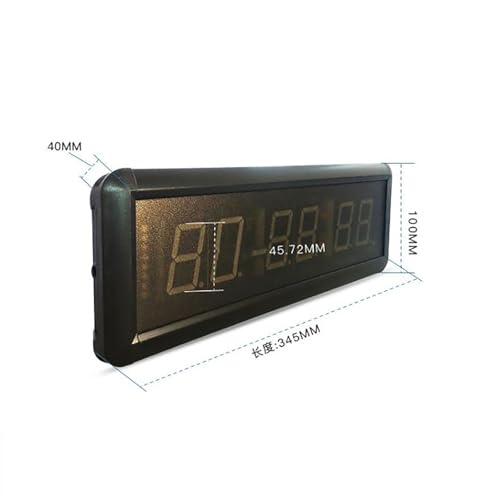 Gym Timer Clock, Boxing Interval Timer with LED Display Screen &Remote Control, 2 Display Format Adjustable and Support Counting Down, 20 Groups of Training and Rest Can Be Set, for Home Use