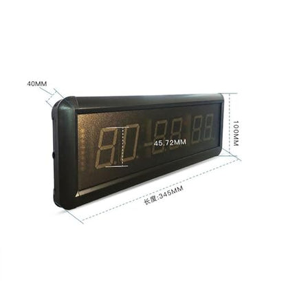Gym Timer Clock, Boxing Interval Timer with LED Display Screen &Remote Control, 2 Display Format Adjustable and Support Counting Down, 20 Groups of Training and Rest Can Be Set, for Home Use
