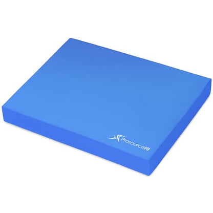 ProsourceFit Exercise Balance Pad, Non-Slip Cushioned Foam Mat & Knee Pad for Fitness and Stability Training, Yoga, Physical Therapy - color: Blue, size: XL - (18.75" x 15")