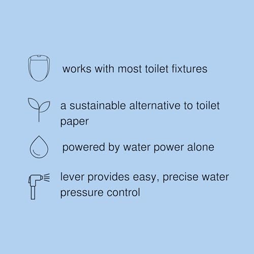 Brondell Hand Held Bidet Sprayer for Toilet: Brondell CleanSpa Advanced Bidet Attachment, Precision Pressure Control Jet Spray, Ergonomic Handheld Bidet for Toilet, Toilet Water Sprayer & Hose Set