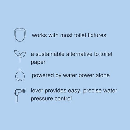 Brondell Hand Held Bidet Sprayer for Toilet: Brondell CleanSpa Advanced Bidet Attachment, Precision Pressure Control Jet Spray, Ergonomic Handheld Bidet for Toilet, Toilet Water Sprayer & Hose Set