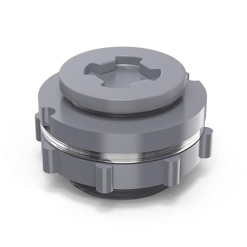 GASHER 2PCS PVC 1-1/4" Bulkhead Tank Connector Adapter Fitting with Plugs & Gasket for Water Tank, Rain barrels, Aquariums, Bathtubs and Sink - size: 1.25 Inch