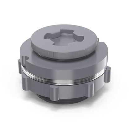 GASHER 2PCS PVC 1-1/4" Bulkhead Tank Connector Adapter Fitting with Plugs & Gasket for Water Tank, Rain barrels, Aquariums, Bathtubs and Sink - size: 1.25 Inch