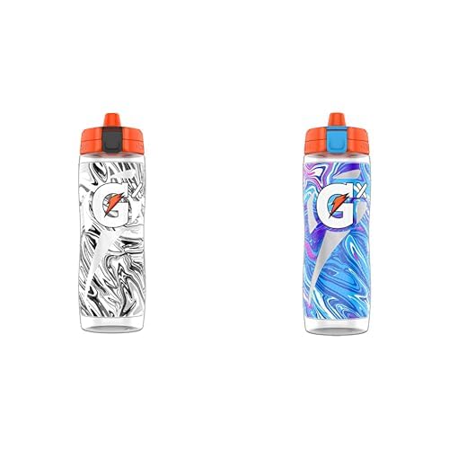 Gatorade Gx Marble Black (30 Oz) Gx Marble Blue (30 Oz) Squeeze Bottles