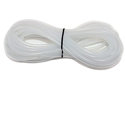 25 Feet 3/16 Inch Standard Aquarium Silicone Airline Tubing | With Air Stones, Check Valves, Suction Cups and Connectors, For Fish Tank, Hydroponics, Semi-Transparent - color: Semi-Transparent