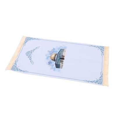 Tissting Cotton Prayer Mat with Tassels - Portable Meditation Rug for Adults Kids, Soft Non Shedding Fabric with Traditional Design for Home Travel Use