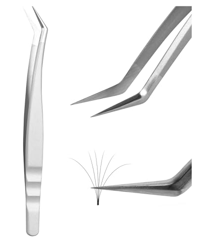BEYELIAN Eyelash Extension Tweezers, Professional sticker tweezers | Eyelash Extension Tweezers, Professional sticker tweezers for crafting Curved Tip Stainless Steel JT10 - style: JT10