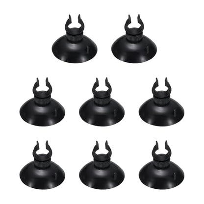 Aquarium Suction Cups, Fish Tank Suction Cups Clips Airline Tube Holders Clamps (Plastic, 8Pcs, Black) for 0.4" Fish Tank Airline Tubing Binding Moss Shrimp Nest, 10x30MM - color: Black, size: 10x30MM
