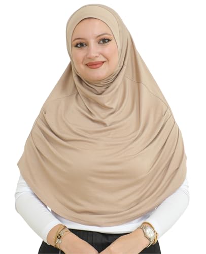 Prien Ready To Wear Hijab For Women, Instant Turban, Soft Muslim Scarf For Prayer, Long Hijabs, Islamic Clothes, Jersey Abaya - color: Deep Mink