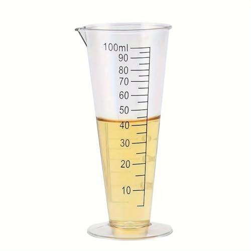 100ml Metric Plastic Conical Measuring Cup, with Pouring for Measuring Flour, Sugar, Vinegar, Sauce, or Other Liquid