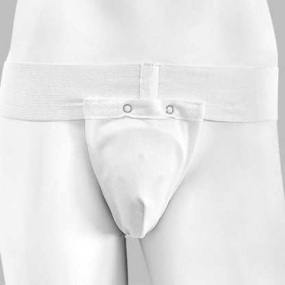 Shock Absorption Groin Guard for Men Boxing Sparring Jockstrap Abdominal Protectors Grappling Gear Breathable - size: Small
