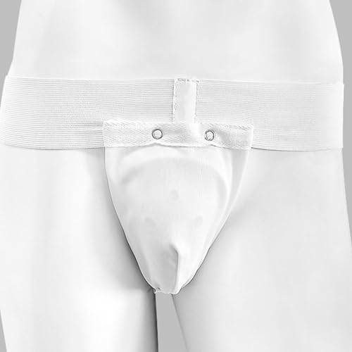 Shock Absorption Groin Guard for Men Boxing Sparring Jockstrap Abdominal Protectors Grappling Gear Breathable - size: Large
