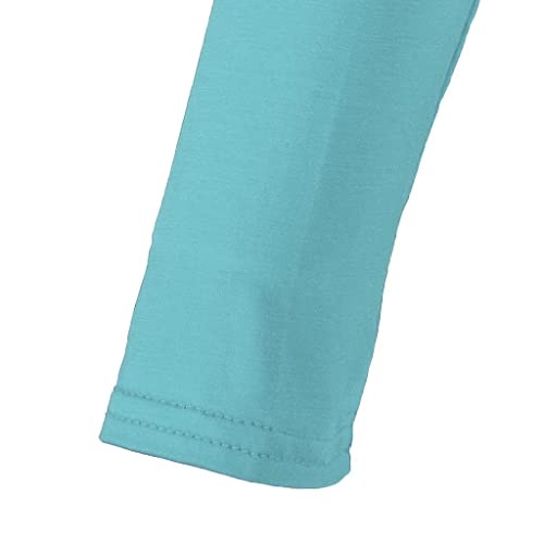 LoveinDIY Full Arm Sleeves Shrug Hijab Ramadan Islamic Stretchy Modal One Piece - color: Light Blue