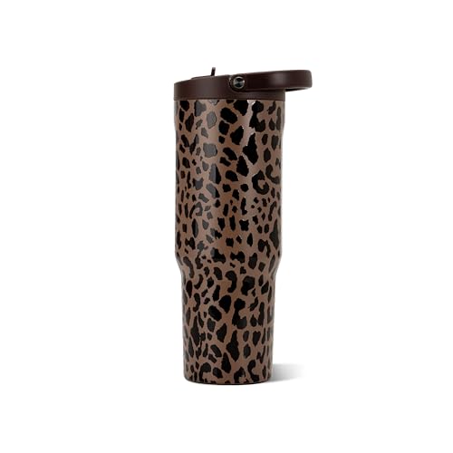 HydroJug Sport 40 oz Insulated Stainless Steel Water Bottle, Brown Leopard - color: Brown Leopard, size: 40 Ounces