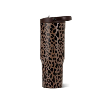 HydroJug Sport 40 oz Insulated Stainless Steel Water Bottle, Brown Leopard - color: Brown Leopard, size: 40 Ounces