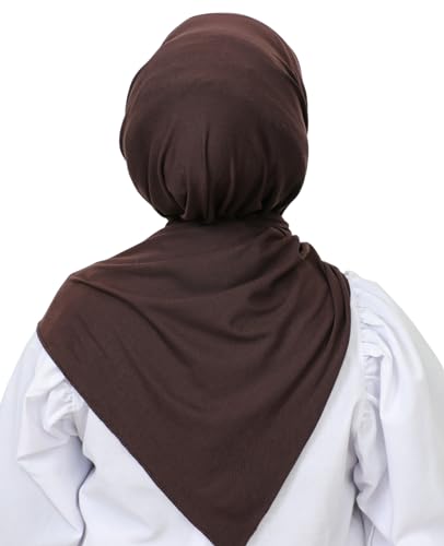 Prien Hijab for Women Viscose Scarf Lightweight Muslim Hijabs Long Shawl Islamic Scarves Turkey Silk Headscarf for Womens - color: Brown