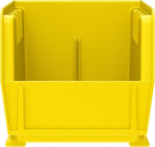 Akro-Mils 30230 AkroBins Plastic Storage Bins, 11"x5"x5", Yellow, 12-Pack | Space-Saving Stackable Bins for Garage, Pantry, Craft Organization - color: Yellow