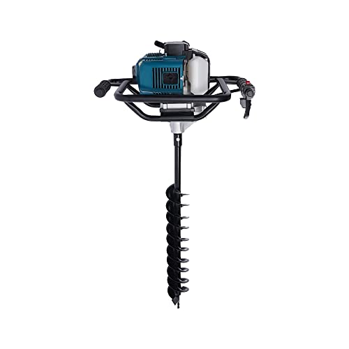 Auger Post Hole Digger, Gas Powered Earth Post Hole Digger Post Holes Earth Digger Petrol Drill Borer Bulb Planting Drill Fence Hole Maker Machine (52CC 2.3HP 1.7KW) - size: 52CC 2.3HP 1.7KW