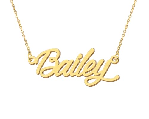 Aoloshow Personalized Name Necklace Custom Any Name Necklaces Jewelry for Womens New Mom Bridesmaid Gift - style: Gold - Bailey