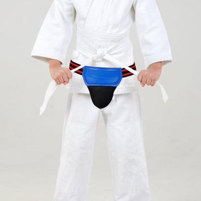 Boxing Groin Protector Blue Shock-Absorbing MMA Cup Guard for Taekwondo Karate Youth Combat Sports Pelvic Protector