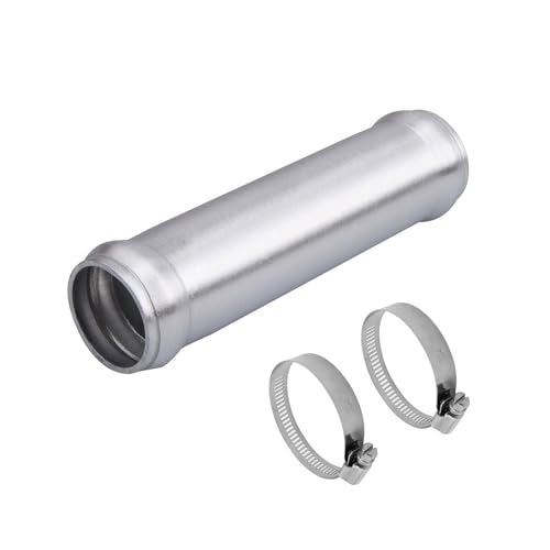 AC PERFORMANCE 3/4" (19mm) OD Aluminum Alloy Hose Joiner Silicone Pipe Connector Bead, 4" Length with 304 SS Clamps - size: 3/4" (19mm)
