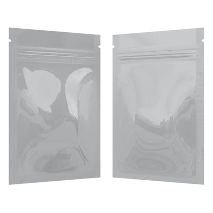 Mylar Style Barrier Bags – Zipper w/Heat Seal – 100 Bags (Gloss White/Gloss White, 1 Gram - 3?x4.5?) - color: Gloss White / Gloss White, size: 3x4.5 Inch (Pack of 100)