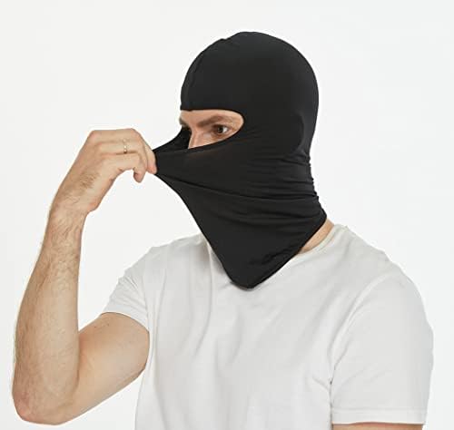 Balaclava Sun/uv face mask UPF 50+ ski mask Neck Gaiter face Scarf Outdoor Sports 3pack - color: Black+white+grey